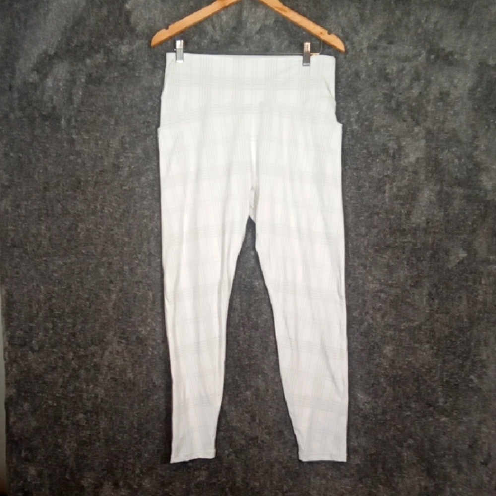Buff Bunny Limitless Leggings Snow Plain White Gray High Waisted Womens XxL